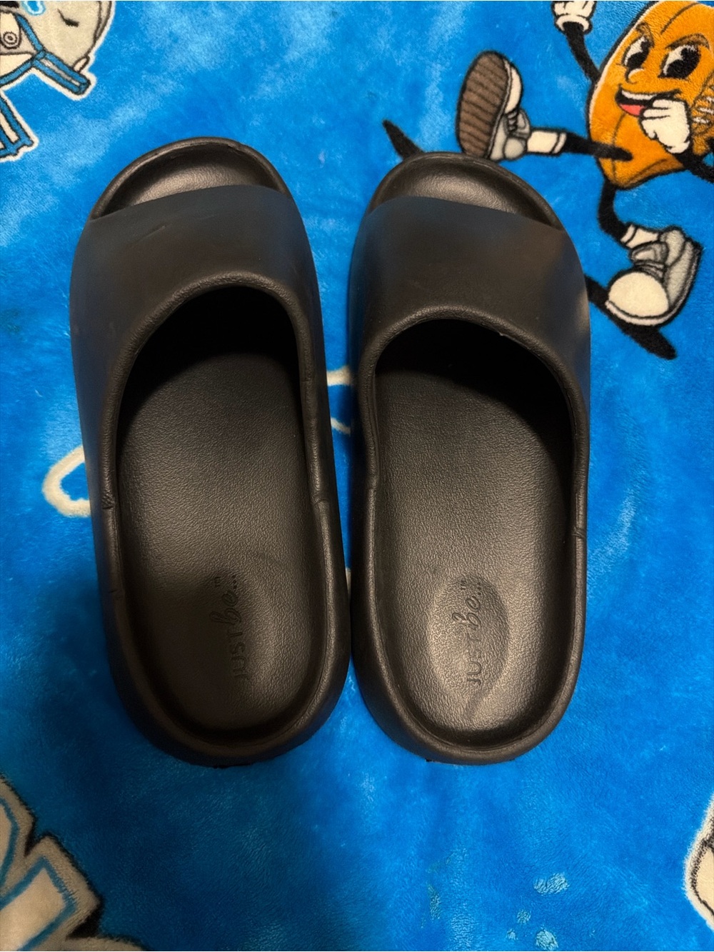 Men's Black Slide Sandals — Cushioned Easy-On Comfort